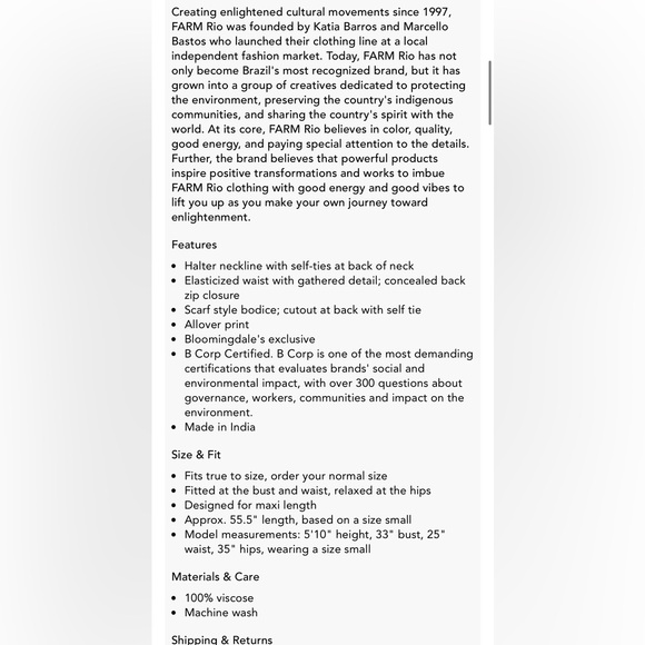 FARM Rio Beauty Scarf Maxi Halter Dress - Exclusive - Picture 13 of 13